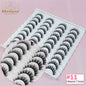 Abestyou 8mm 20Pairs Invisible Strip Soft Clear Band 3D Faux Mink Wispy Eyelash Korea High Quality Short Reusable Lashes Make-up