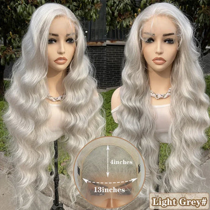 X-TRESS Long Straight Layered Wigs 13X4 Lace Frontal Free Part Synthetic Hair Wig with Baby Hair For Women 32inch Black Colored