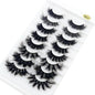 NEW 5/6/7/8 Pairs Natural Long Mink False Eyelashes Cross Dense Handmade Cotton Stalk 25mm Lashes Make-up Mink Beauty Eyelashes