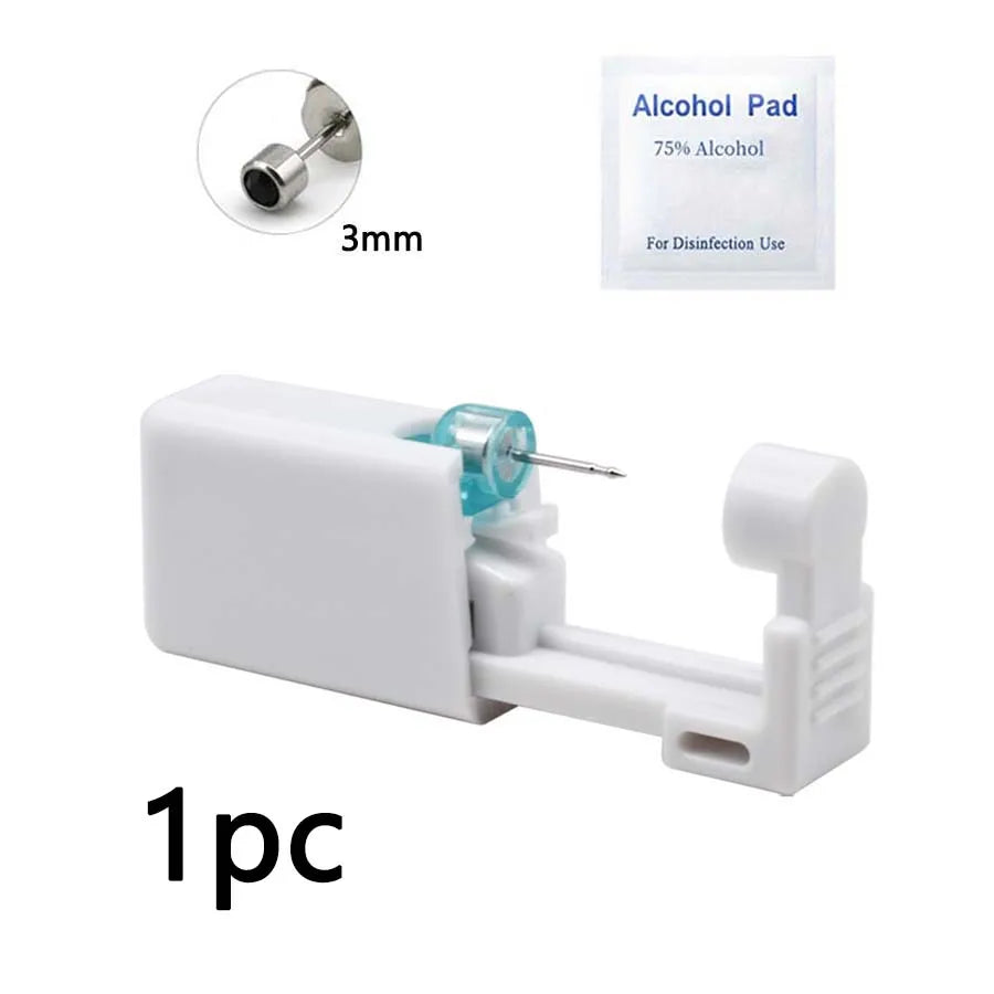 1pc Disposable Ear Piercer with Ear Stud-Aseptic Ear Piercing Gun Set-Painless Gun Piercing