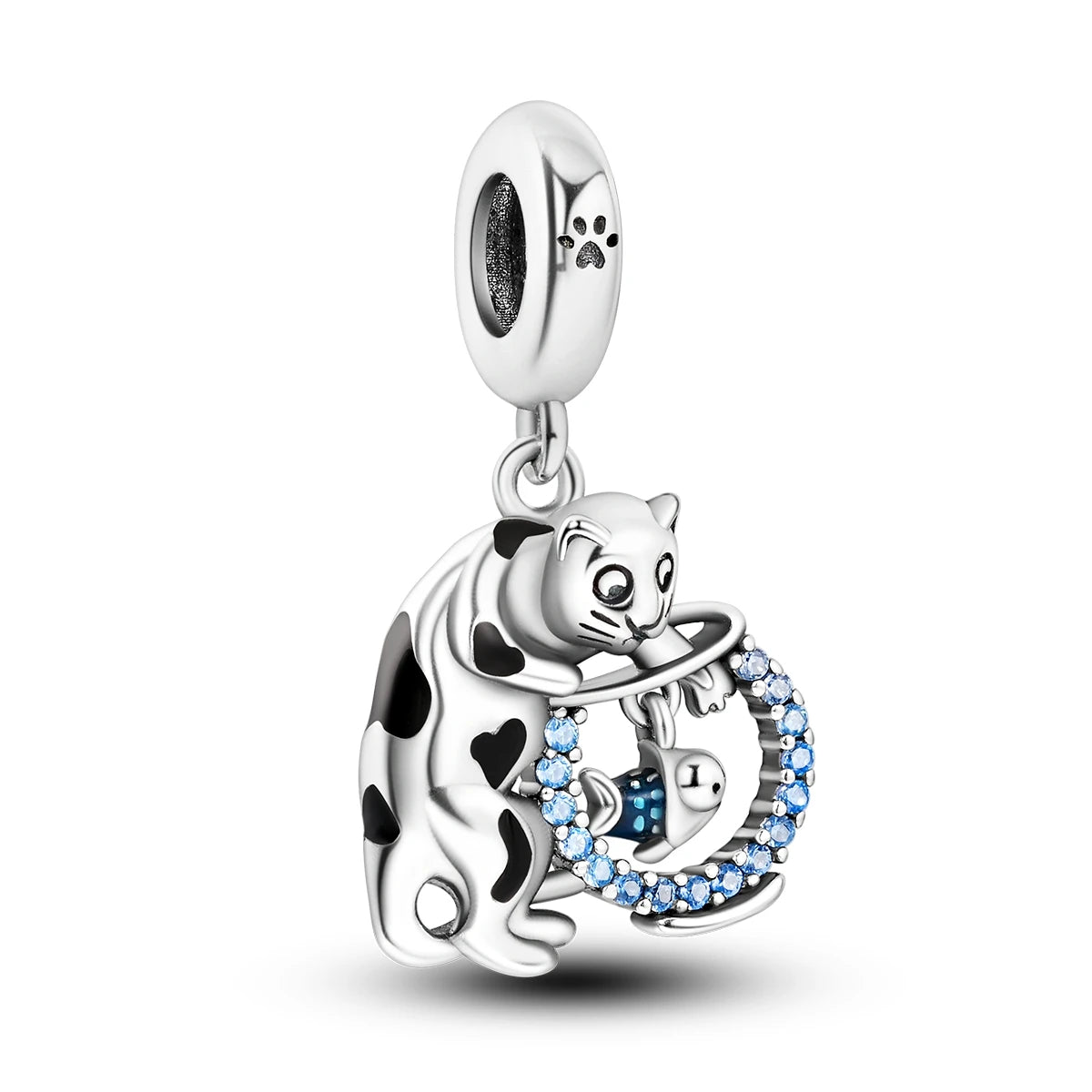 Dog Pet Charms 925 Silver Doggy Paw French Bulldog Bones Beads fit Original Pandora Bracelet DIY Fine Jewelry