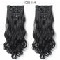 LINWAN Hair 22inch Ombre Hair Long Curly Hair Extension 16 Clips High Tempreture Synthetic Hairpiece Clip In Hair Extensions