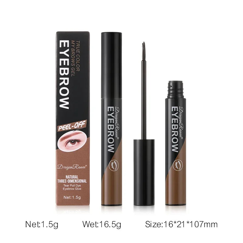 1Pcs Peel Off Eye Makeup Permanent Eye Brow Tattoo Tint Brown Long-lasting Waterproof Dye Eyebrow Gel Cream Make Up Cosmetics