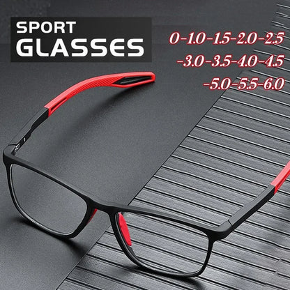 Unisex Ultralight Silicone TR Sports Myopia Glasses Anti Blue Light