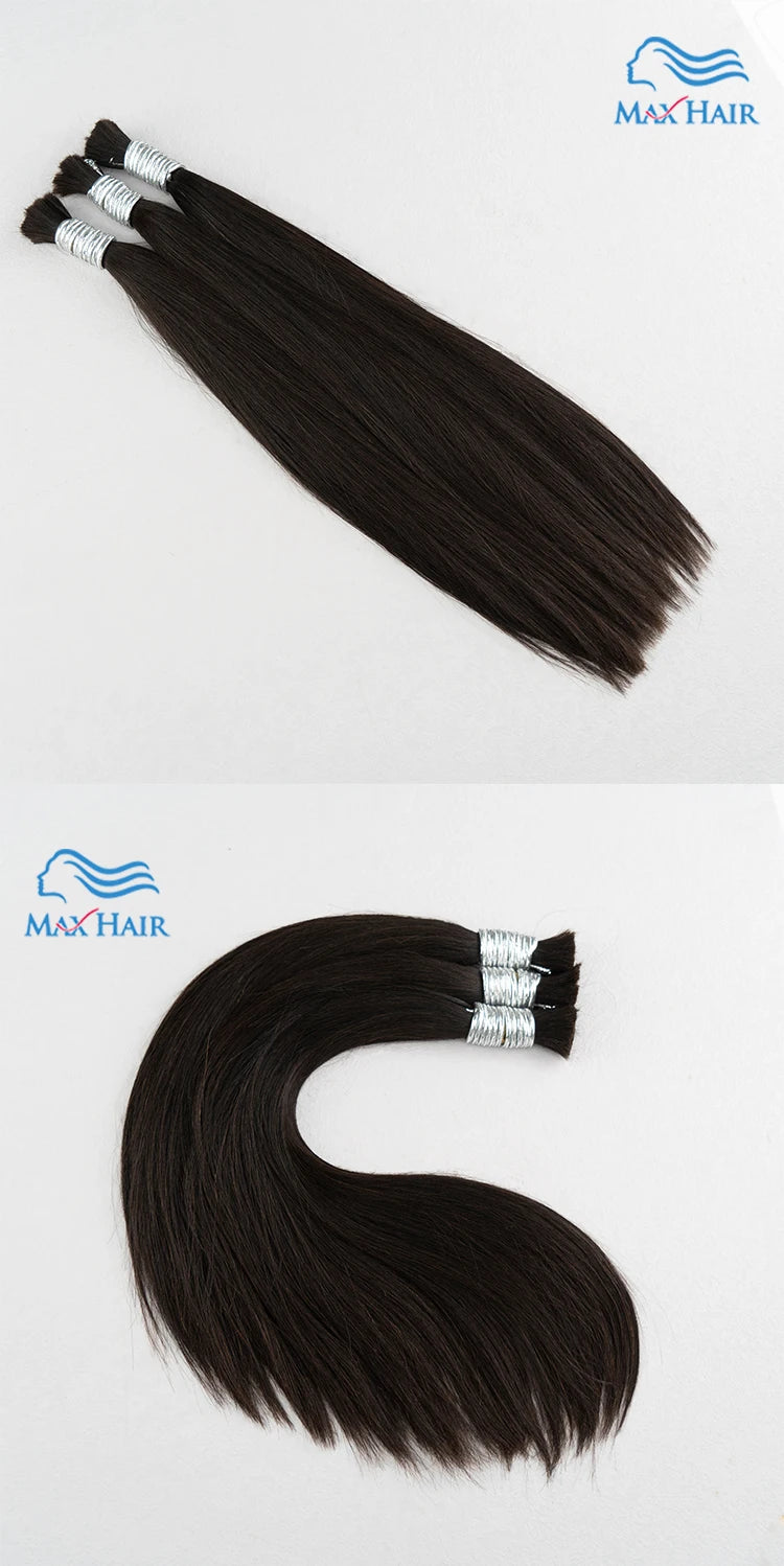 Wholesale Human Meches Bundles Human Hair Straight Extensions Cheveux Natural Human Hair Bulk For Mega Her 300 Grams 70cm