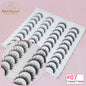 Abestyou 8mm 20Pairs Invisible Strip Soft Clear Band 3D Faux Mink Wispy Eyelash Korea High Quality Short Reusable Lashes Make-up