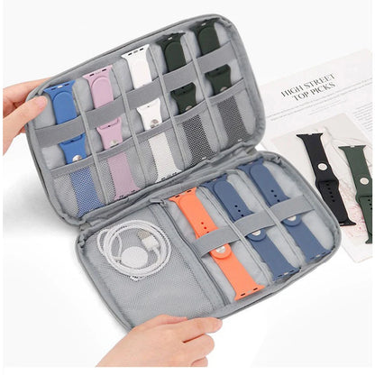 UTHAI Watchband Box for Apple Watch Strap Case Data Cable Travel Smart Watch Wriststrap Storage Bag Box Watches Organizer U12