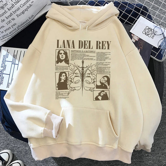 Lana Del Rey hoodies women Kawaii anime 90s 2023 sweatshirts female japanese Hooded Shirt