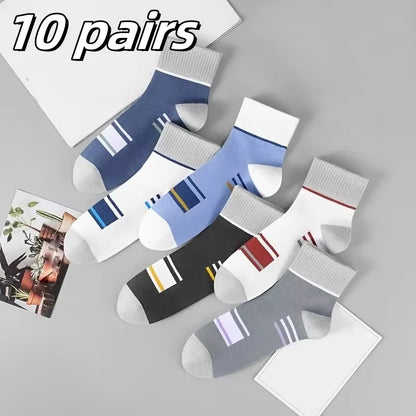 5 Pairs Of Socks Men's Short Socks Spring, Autumn And Winter Sports Sweat-absorbent And Odor-resistant Boat Socks Thin Low-cut S