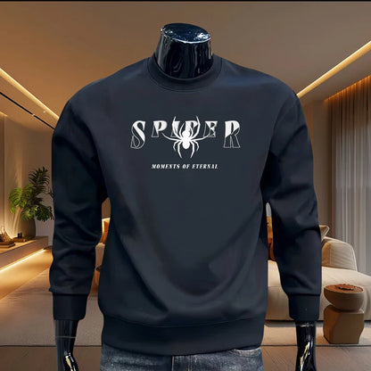 2024 Men's Black Sweatshirt Trendy Graphic Top Vintage Long Sleeve T-shirt Daily Home Casual Oversized White Top S-5XL