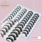 Abestyou 8mm 20Pairs Invisible Strip Soft Clear Band 3D Faux Mink Wispy Eyelash Korea High Quality Short Reusable Lashes Make-up