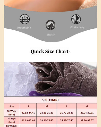 5PCS/Set Women Lace Seamless Cotton Panties Sexy Brazilian Pants Ribbed Breathable Girls Underwear Soft Plus Size Lingerie S-XL