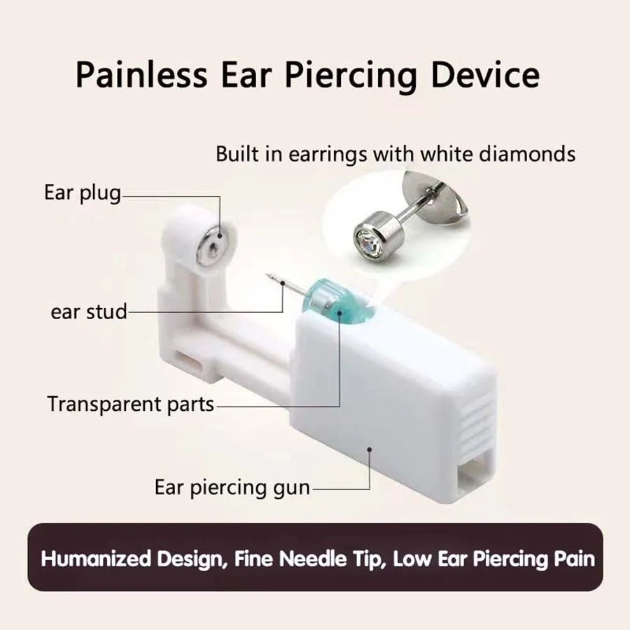 1pc Disposable Ear Piercer with Ear Stud-Aseptic Ear Piercing Gun Set-Painless Gun Piercing