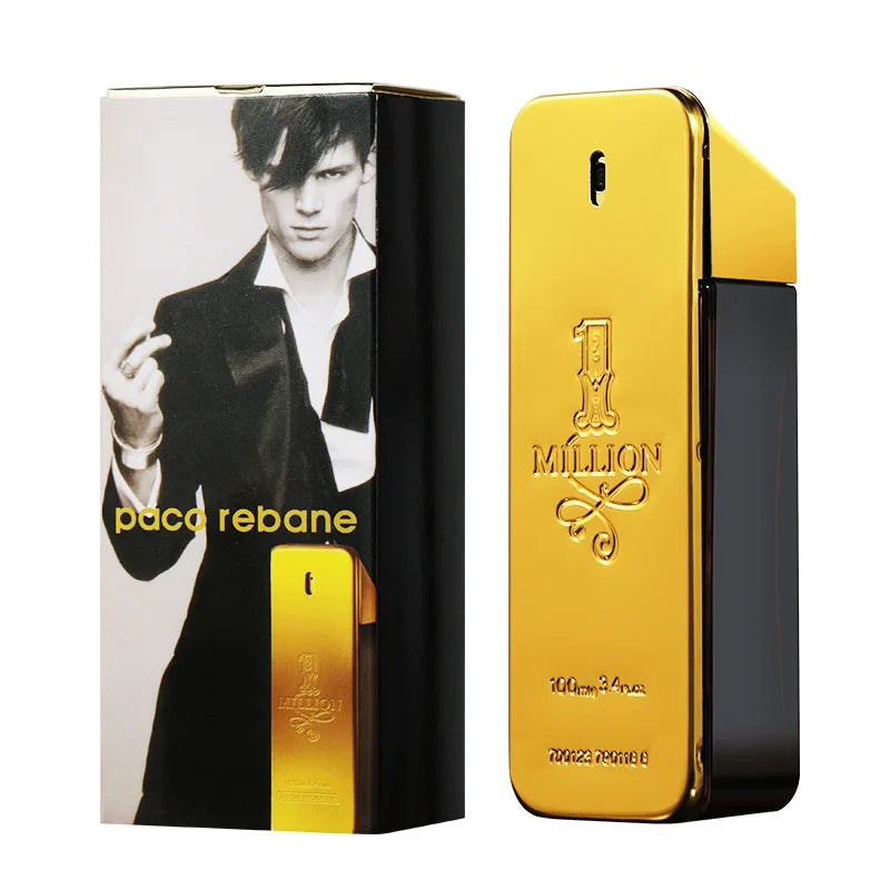 Top Seller Luxury Gold One Million 100ml Eau De Parfum Spray for Men Fresh Romantic Spicy Woody Notes Long Lasting Homme Perfume