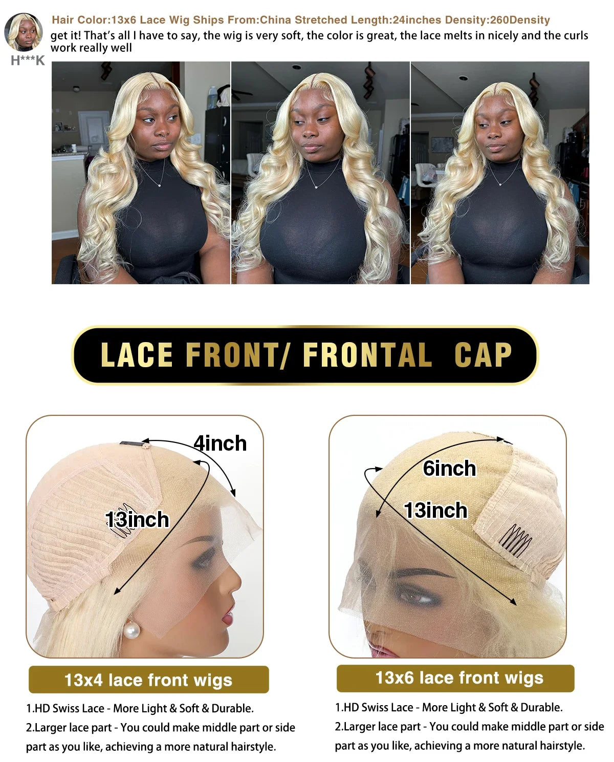 Body Wave 613 Hd Lace Frontal Wig 13x6 Human Hair Wigs 13x4 Transparent Lace Honey Blonde Glueless Wigs For Women 180 Density