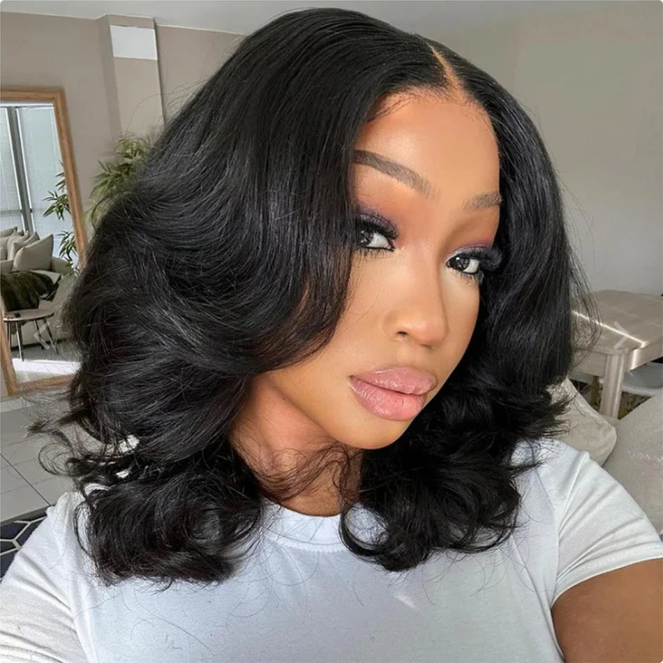 Body Wave Bob Wig Lace Front Human Hair Wigs HD Transparent Lace Frontal Wig Glueless Wigs Human Hair Perruques Cheveux Humains