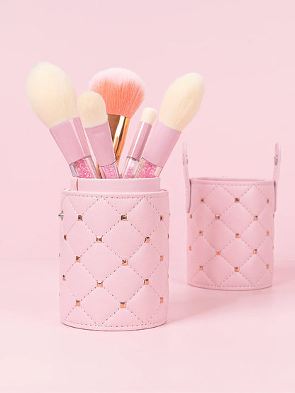 Portable PU Leather Travel Makeup Brushes Pen Holder Storage Empty Holder Cosmetic Brush Bag Brushes Organizer Make Up Tools