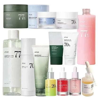 Anua Heartleaf 77% Skin Care Products Moisturizing Toner Makeup Remover Essence Deep Cleansing Korean Skincare Products Full Set