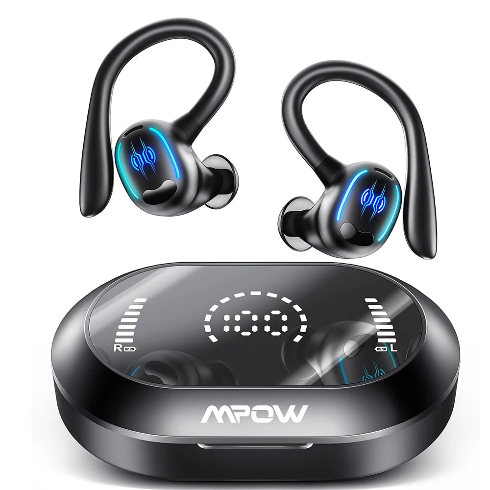 Mpow YYK-635 Wireless 50 Hours Bluetooth 5.3 Earphones with CVC Noise Cancelling Mic IPX7 Waterproof Sports Earbuds for Running