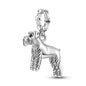 Dog Pet Charms 925 Silver Doggy Paw French Bulldog Bones Beads fit Original Pandora Bracelet DIY Fine Jewelry