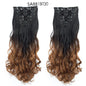 LINWAN Hair 22inch Ombre Hair Long Curly Hair Extension 16 Clips High Tempreture Synthetic Hairpiece Clip In Hair Extensions