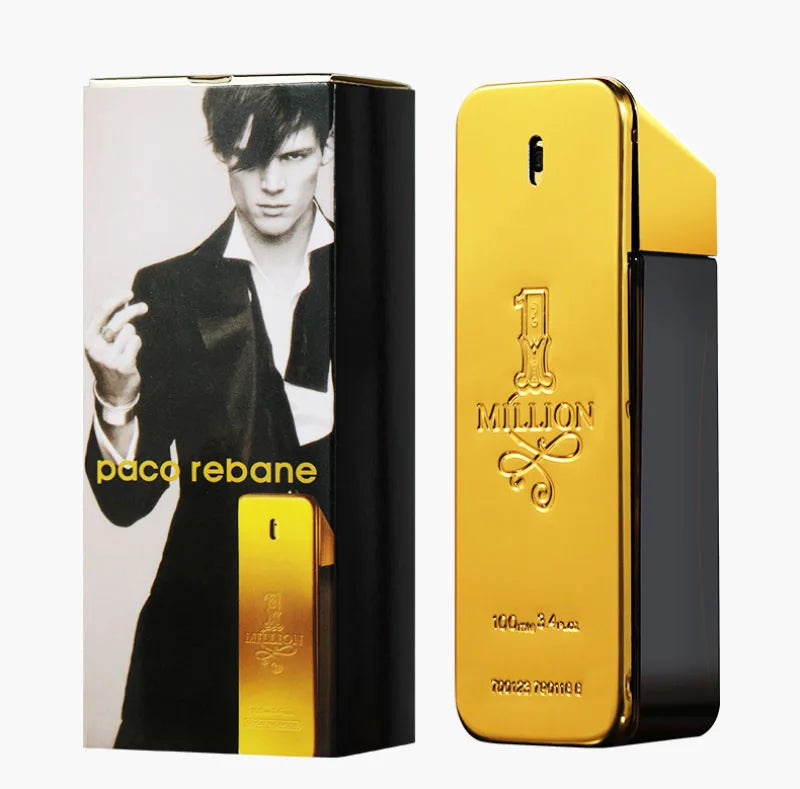 Top Seller Luxury Gold One Million 100ml Eau De Parfum Spray for Men Fresh Romantic Spicy Woody Notes Long Lasting Homme Perfume