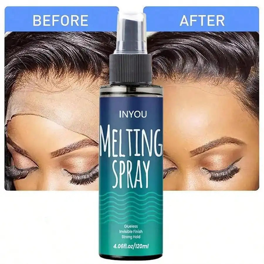 120ML Lace Melting and Holding Spray Glue-Less Hair Adhesive for Wigs, Strong Natural Finishing Hold with Control