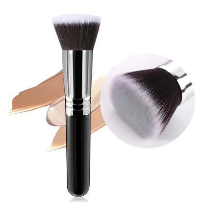 Black Foundation Make up Brush Cream Foundation buffing Makeup Brush Synthetic Hair Face Makeup Tool