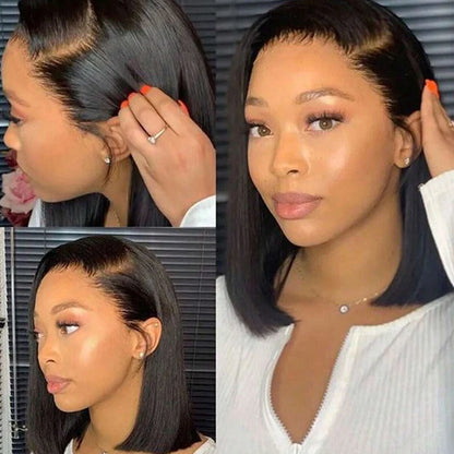 Hot Sale Short BOB Wig T Part Side Part Bob Wigs Lace Frontal Cuticle Aligned Pre Plucked Brazilian Human Hair for Black Women