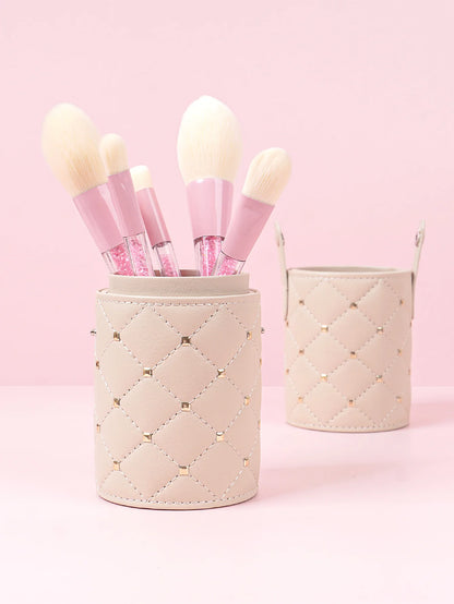 Portable PU Leather Travel Makeup Brushes Pen Holder Storage Empty Holder Cosmetic Brush Bag Brushes Organizer Make Up Tools