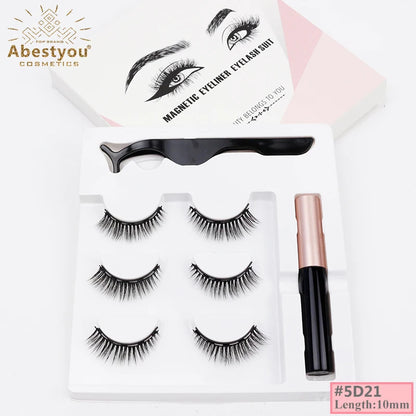 Abestyou 8mm 20Pairs Invisible Strip Soft Clear Band 3D Faux Mink Wispy Eyelash Korea High Quality Short Reusable Lashes Make-up