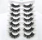 NEW 5/6/7/8 Pairs Natural Long Mink False Eyelashes Cross Dense Handmade Cotton Stalk 25mm Lashes Make-up Mink Beauty Eyelashes