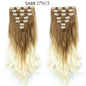 LINWAN Hair 22inch Ombre Hair Long Curly Hair Extension 16 Clips High Tempreture Synthetic Hairpiece Clip In Hair Extensions