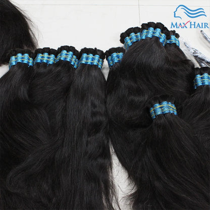 Wholesale Human Meches Bundles Human Hair Straight Extensions Cheveux Natural Human Hair Bulk For Mega Her 300 Grams 70cm