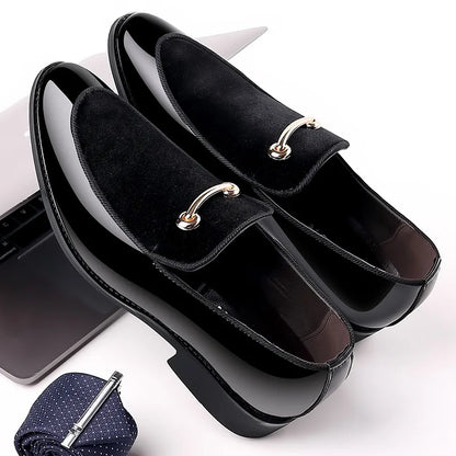 Men Shoes Leather Luxury Business Oxford Breathable Patent Formal Plus Size Man Office Wedding Flats Male Black Dress Oxfords