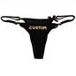 Sexy 5 Colors Tulle Panties Custom Thong for Women Personality Crystal Letter Name  Panties Breathable Adjustable Underwear Gift