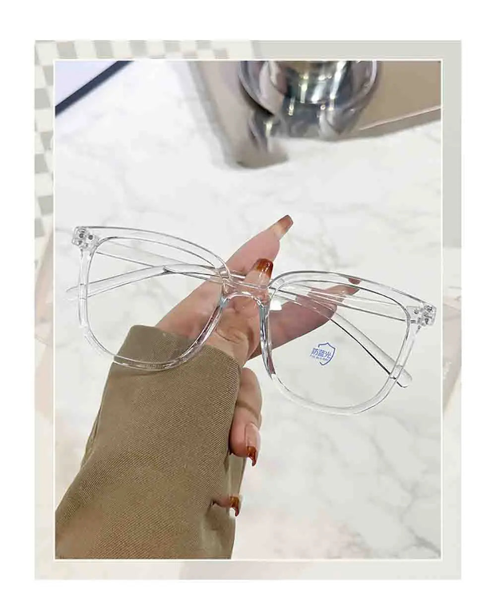 Round Eyewear Transparent Computer Glasses Frame