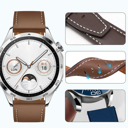 22mm 20mm Leather Strap For HUAWEI WATCH GT 5 46mm WATCH 5 Pro GT 3 GT2 Pro 46mm Buds Band Watchbands Soft Replacement Wristband