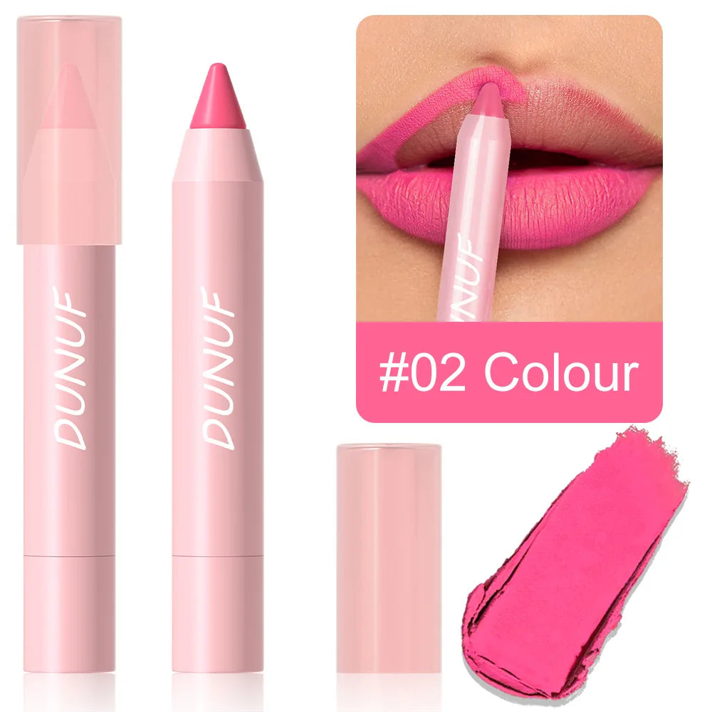 18Colors Matte Lipstick Waterproof Velvet Nude Lipstick Pencil Sexy Red Brown Pigments Lips Makeup Long Lasting Lip Tint Make Up