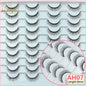 Abestyou 8mm 20Pairs Invisible Strip Soft Clear Band 3D Faux Mink Wispy Eyelash Korea High Quality Short Reusable Lashes Make-up