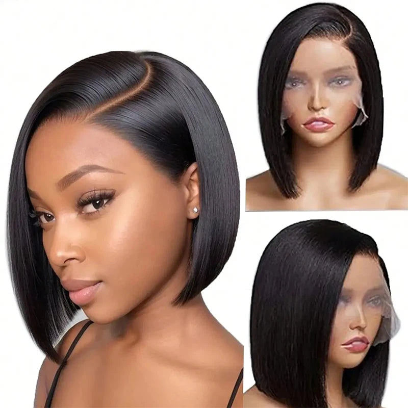 Hot Sale Short BOB Wig T Part Side Part Bob Wigs Lace Frontal Cuticle Aligned Pre Plucked Brazilian Human Hair for Black Women