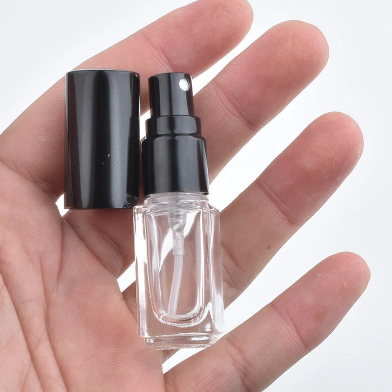 3ml 10ml 20ml 30ml 50ml Portable Glass Refillable Perfume Bottle With Aluminum Atomizer Empty Parfum Case For Traveler