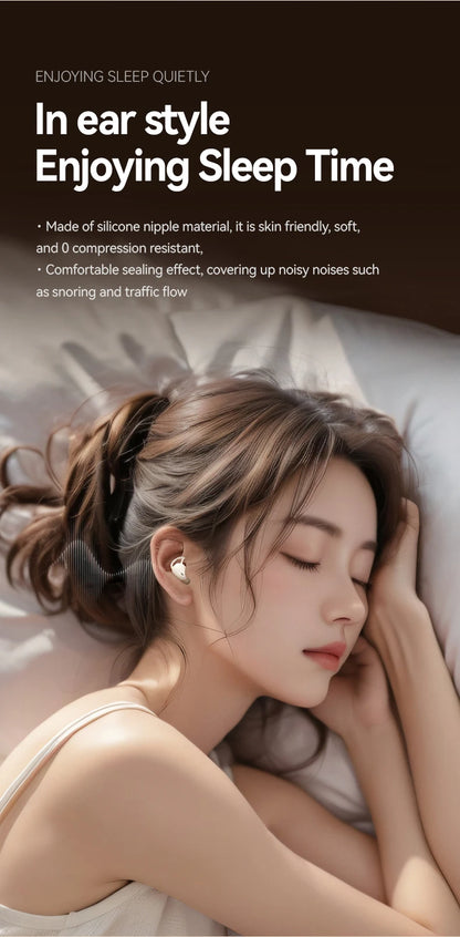 MZYMI M72 Sleep Earbuds Invisible Wireless Bluetooth5.3 HiFi Sound Sport Earphones TWS Noise Reduction Headphones With Mic