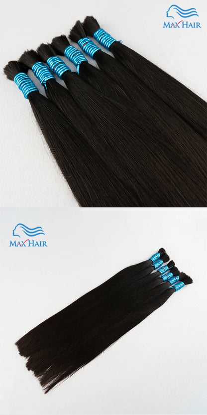 Wholesale Human Meches Bundles Human Hair Straight Extensions Cheveux Natural Human Hair Bulk For Mega Her 300 Grams 70cm