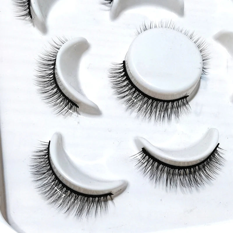 NEW 5/6/7/8 Pairs Natural Long Mink False Eyelashes Cross Dense Handmade Cotton Stalk 25mm Lashes Make-up Mink Beauty Eyelashes