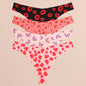 FINETOO 4Pcs Ultra Soft Underwear For Women Sexy Graphic Print Seamless Thongs Female Stretch Leopard G Strings Comfort Lingerie