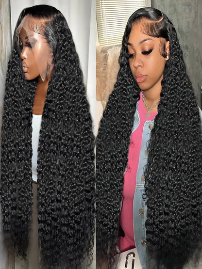 40 50 Inch Deep Wave 13x6 13x4 Lace Front Human Hair Wig 200% Remy Curl 360 Full Lace Frontal Wig Human Hair For Black Women