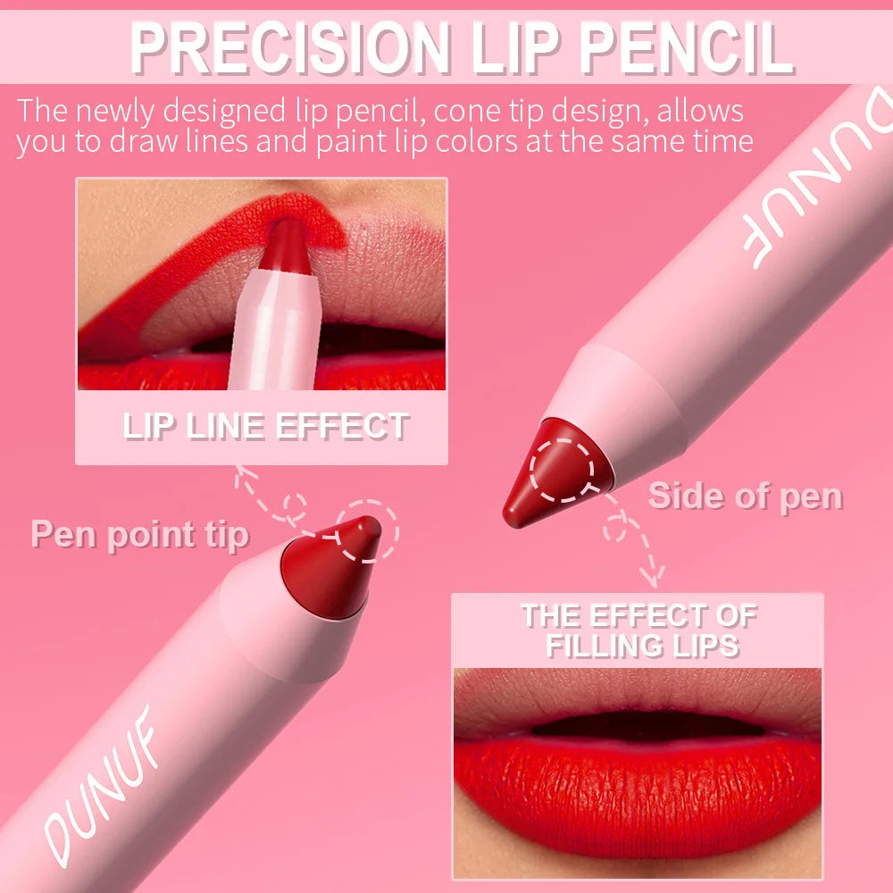 18Colors Matte Lipstick Waterproof Velvet Nude Lipstick Pencil Sexy Red Brown Pigments Lips Makeup Long Lasting Lip Tint Make Up