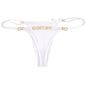 Sexy 5 Colors Tulle Panties Custom Thong for Women Personality Crystal Letter Name  Panties Breathable Adjustable Underwear Gift