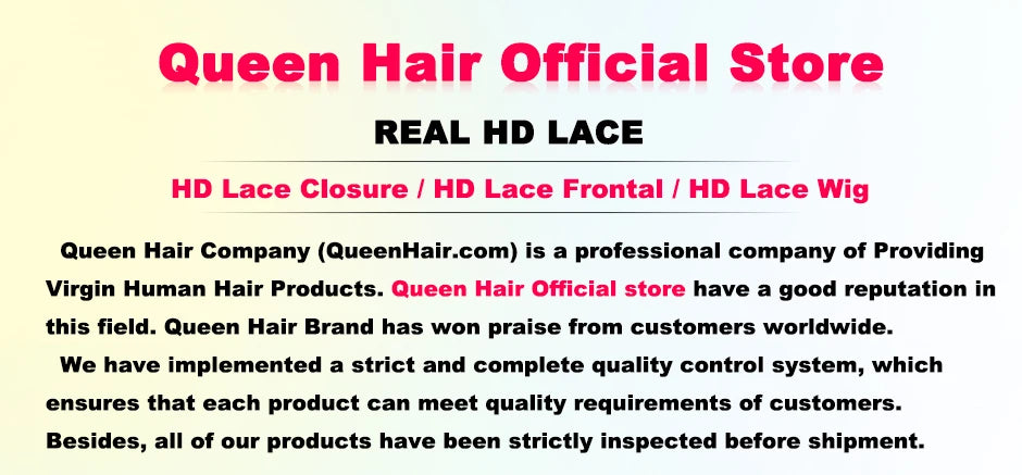 Queen Hair Real HD Frontal Only Full 13x6 13x4 Invisible Melt Skin Lace 5x5 6x6 7x7 Closure Raw Human Hair Body Wave & Straight